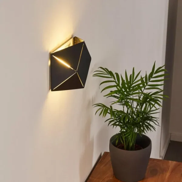 hofstein Applique murale Shouver LED Noir, 1 lumière* Lampes Modernes