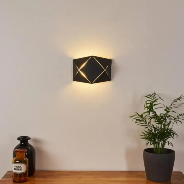 hofstein Applique murale Shouver LED Noir, 1 lumière* Lampes Modernes