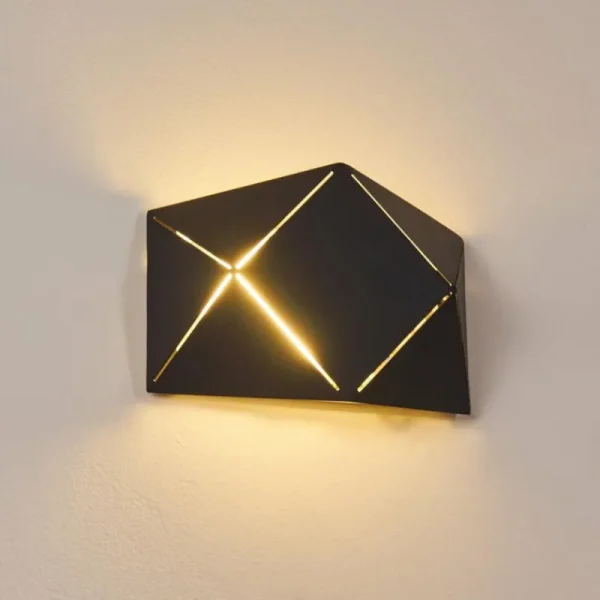 hofstein Applique murale Shouver LED Noir, 1 lumière* Lampes Modernes