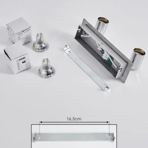 hofstein Applique murale Sibarco Chrome, 2 lumières* Lampes Modernes