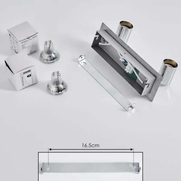 hofstein Applique murale Sibarco Chrome, 2 lumières* Lampes Modernes