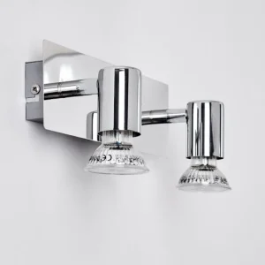 hofstein Applique murale Sibarco Chrome, 2 lumières* Lampes Modernes