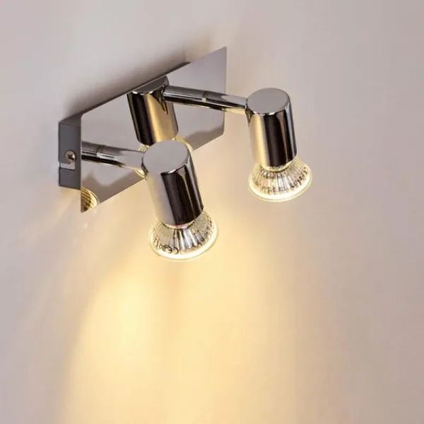 hofstein Applique murale Sibarco Chrome, 2 lumières* Lampes Modernes
