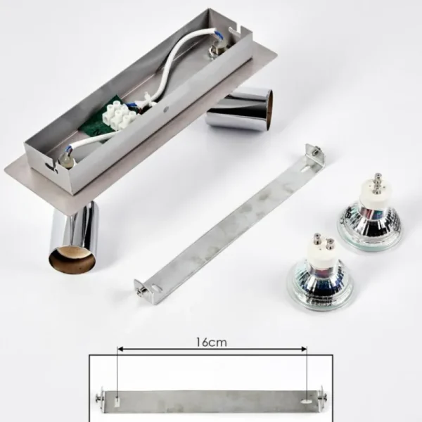 hofstein Applique murale Sibarco LED Chrome, 2 lumières* Lampes Modernes