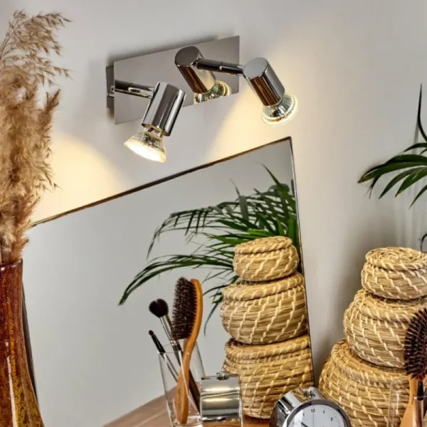 hofstein Applique murale Sibarco LED Chrome, 2 lumières* Lampes Modernes