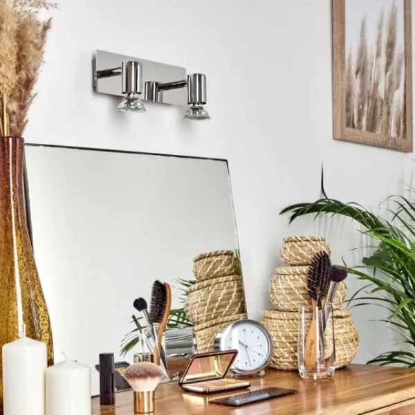 hofstein Applique murale Sibarco LED Chrome, 2 lumières* Lampes Modernes