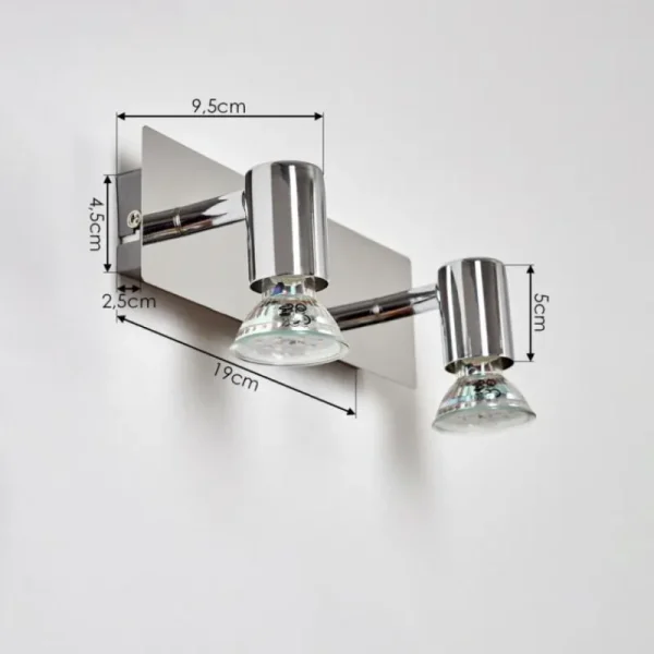 hofstein Applique murale Sibarco LED Chrome, 2 lumières* Lampes Modernes