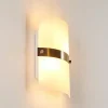 hofstein Applique murale Sibo Acier inoxydable, 2 lumières* Lampes En Verre