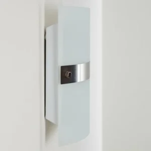 hofstein Applique murale Sibo Acier inoxydable, 2 lumières* Lampes En Verre