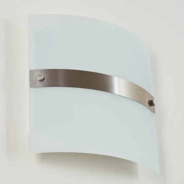 hofstein Applique murale Sibo Acier inoxydable, 2 lumières* Lampes En Verre