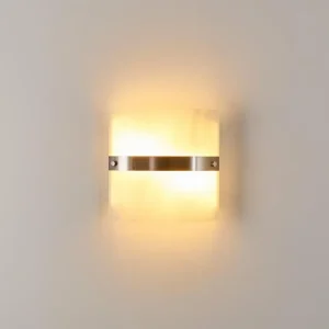 hofstein Applique murale Sibo Acier inoxydable, 2 lumières* Lampes En Verre