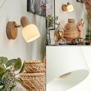 hofstein Applique murale Sivol Beige, Sable, 1 lumière* Lampes En Verre