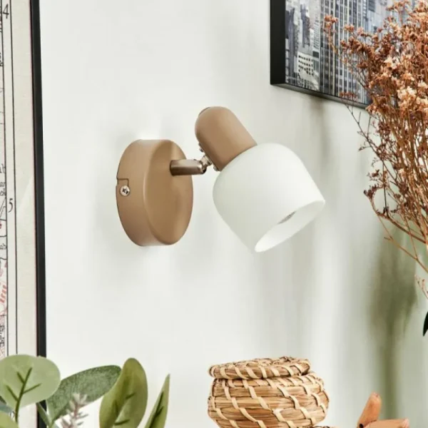 hofstein Applique murale Sivol Beige, Sable, 1 lumière* Lampes En Verre