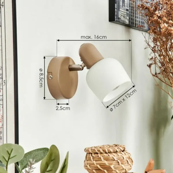 hofstein Applique murale Sivol Beige, Sable, 1 lumière* Lampes En Verre