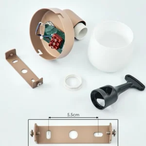 hofstein Applique murale Sivol Beige, Sable, 1 lumière* Lampes En Verre