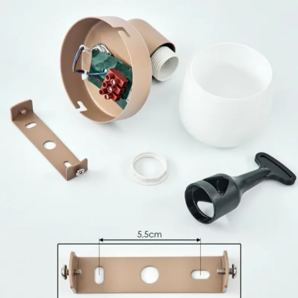 hofstein Applique murale Sivol Beige, Sable, 1 lumière* Lampes En Verre