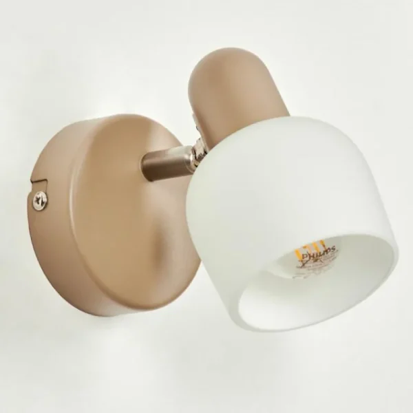 hofstein Applique murale Sivol Beige, Sable, 1 lumière* Lampes En Verre