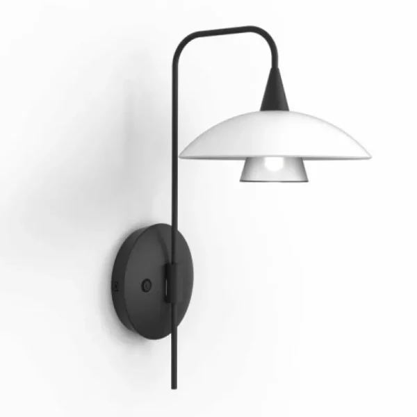 Luminaires Steinhauer Applique murale Steinhauer Tallerken LED Noir, 1 lumière* Lampes En Verre