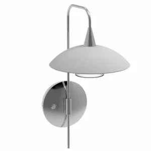 Luminaires Steinhauer Applique murale Steinhauer Tallerken LED Acier inoxydable, Blanc, 1 lumière* Lampes En Verre