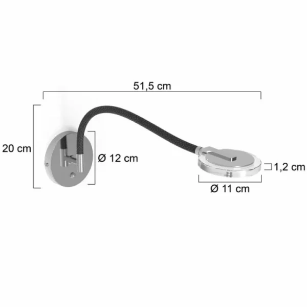 Luminaires Steinhauer Applique murale Steinhauer Turound LED Acier brossé, 1 lumière* Lampes En Verre