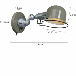 Luminaires Steinhauer Applique murale Steinhauer Darvin Gris, Vert, 1 lumière* Lampes En Verre