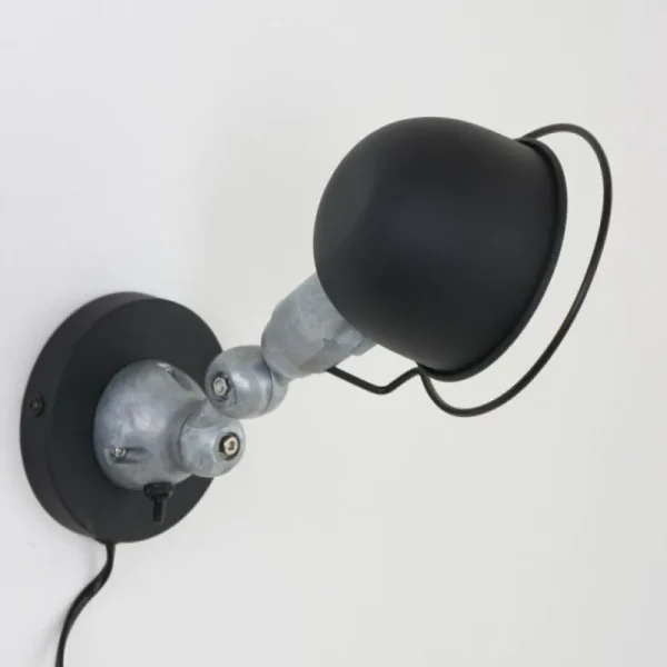 Luminaires Steinhauer Applique murale Steinhauer Darvin Gris, Noir, 1 lumière* Lampes En Verre