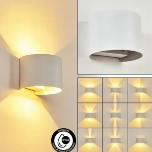 hofstein Applique murale Strandaa LED Blanc, 2 lumières* Lampes Modernes