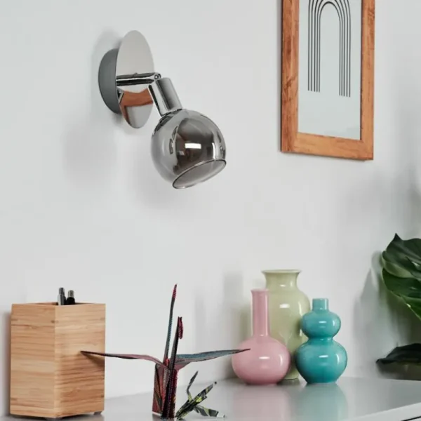 hofstein Applique murale Stranderod Chrome, 1 lumière* Lampes Modernes