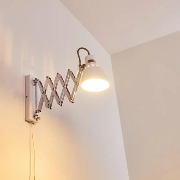 hofstein Applique murale Stranderott Chrome, Blanc, 1 lumière* Lampes Modernes
