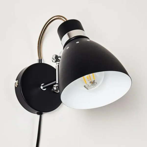 hofstein Applique murale Stranderott Noir, 1 lumière* Lampes Modernes