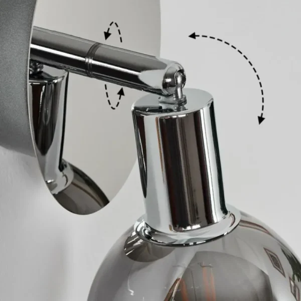 hofstein Applique murale Stranderod Chrome, 1 lumière* Lampes Modernes