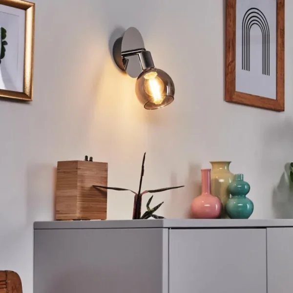 hofstein Applique murale Stranderod Chrome, 1 lumière* Lampes Modernes