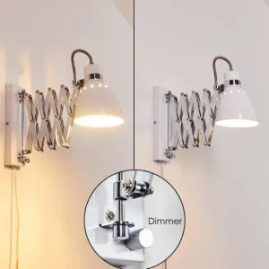 hofstein Applique murale Stranderott Chrome, Blanc, 1 lumière* Lampes Modernes