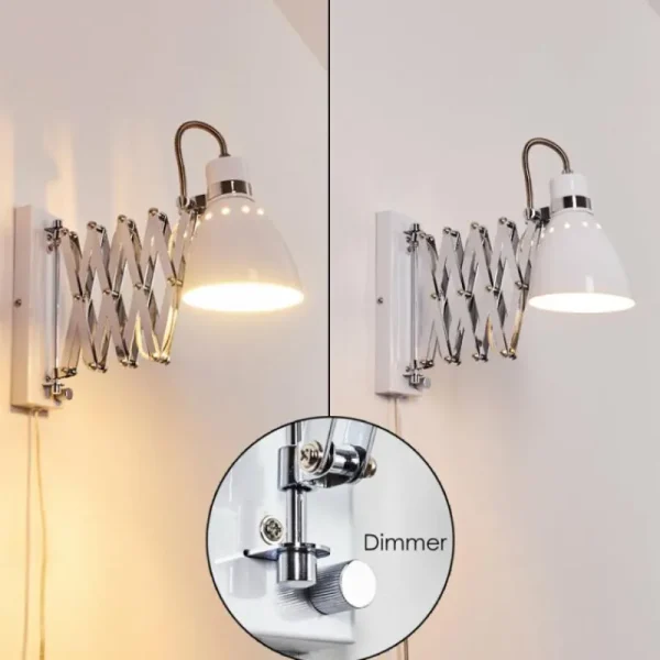 hofstein Applique murale Stranderott Chrome, Blanc, 1 lumière* Lampes Modernes
