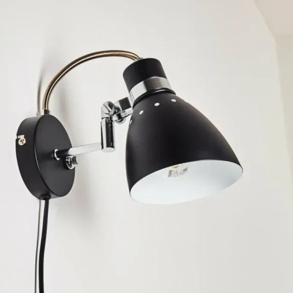 hofstein Applique murale Stranderott Noir, 1 lumière* Lampes Modernes
