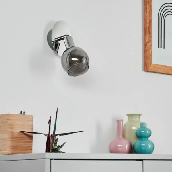 hofstein Applique murale Stranderod Chrome, 1 lumière* Lampes Modernes