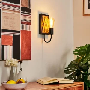 hofstein Applique murale Sulzano Brun, Noir, 1 lumière* Lampes Modernes