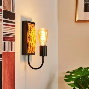 hofstein Applique murale Sulzano Brun, Noir, 1 lumière* Lampes Modernes