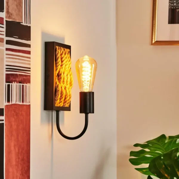 hofstein Applique murale Sulzano Brun, Noir, 1 lumière* Lampes Modernes