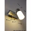 Luminaires Trio Applique murale Trio 8214 LED Aluminium, Chrome, Acier inoxydable, 1 lumière* Lampes En Verre