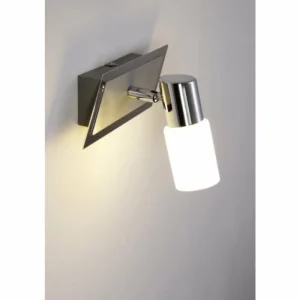 Luminaires Trio Applique murale Trio 8214 LED Aluminium, Chrome, Acier inoxydable, 1 lumière* Lampes En Verre