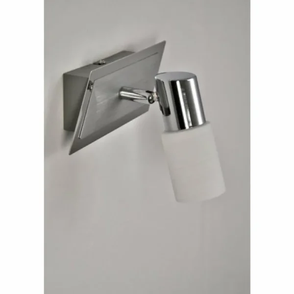 Luminaires Trio Applique murale Trio 8214 LED Aluminium, Chrome, Acier inoxydable, 1 lumière* Lampes En Verre