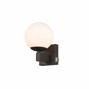 Luminaires Trio Applique murale Trio KULA Noir, 1 lumière* Lampes En Verre