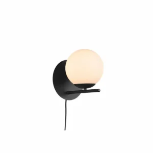 Luminaires Trio Applique murale Trio Pure Noir, 1 lumière* Lampes En Verre