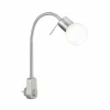 Luminaires Trio Applique murale Trio-Leuchten Fred LED Nickel mat, 1 lumière* Lampes En Verre