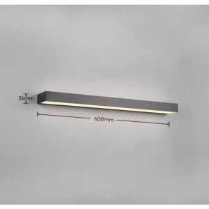 Luminaires Trio Applique murale Trio-Leuchten Rocco LED Noir, 1 lumière* Lampes En Verre