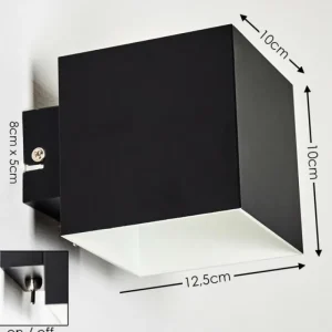 hofstein Applique murale Varco Noir, 1 lumière* Lampes Modernes