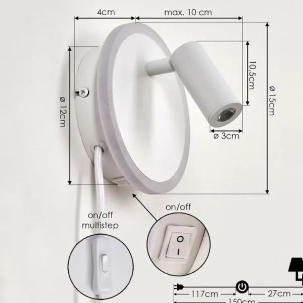 hofstein Applique murale Viata LED Blanc, 2 lumières* Lampes Modernes