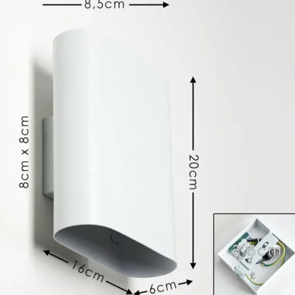 hofstein Applique murale Vion Blanc, 2 lumières* Lampes Modernes
