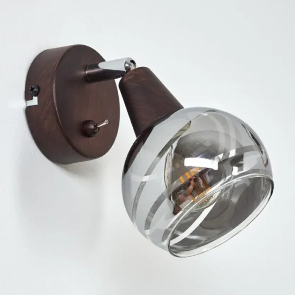 hofstein Applique murale Warga LED Bronze, 1 lumière* Lampes Modernes